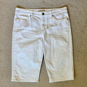 SEVEN's White Bermuda Denim Shorts